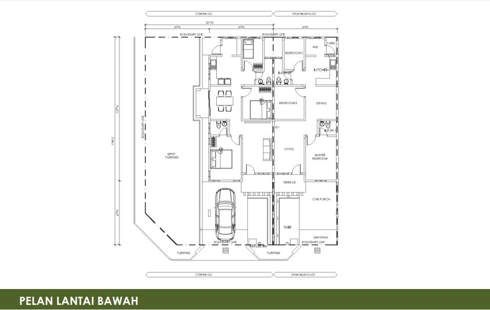 terrace house - floor plan